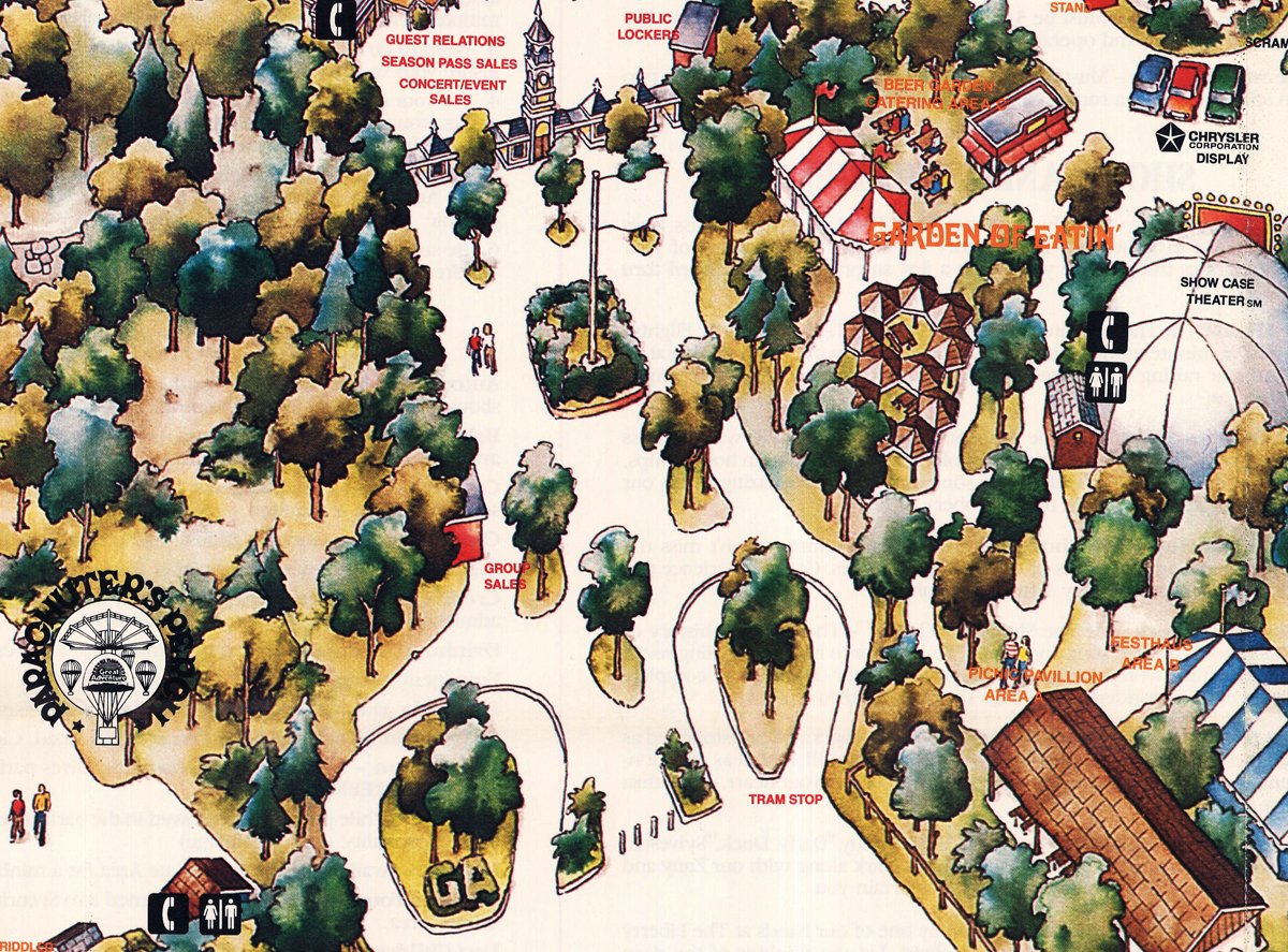 Parking Lot Planter At Six Flags Great Adventure